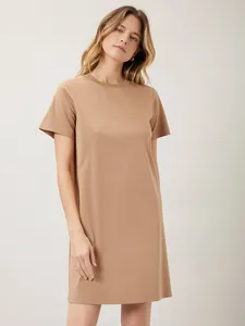 Abito T-Shirt Casual in Cotone OEM per <span class=keywords><strong>Donna</strong></span>, Manica Corta, Personalizzabile, Estivo, con Collo Rotondo - Product Image 3