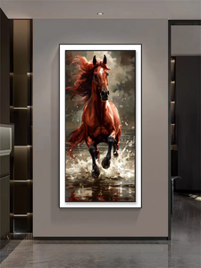 Grande Peinture sur Toile 3D de <span class=keywords><strong>Cheval</strong></span> de Luxe <span class=keywords><strong>et</strong></span> Affiches Murales, Impressions Décoratives pour Couloir <span class=keywords><strong>et</strong></span> Entrée, OEM ODM - Product Image 5