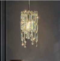 Lampe suspendue en cristal unique de luxe, petite lampe de plafond moderne pour la décoration d'hôtel, de restaurant, d'îlot de cuisine