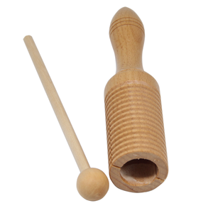 Guiro en bois avec marteau pour les cours de musique des enfants, percussion à tonalité naturelle, sûre et facile à utiliser - Product Image 3