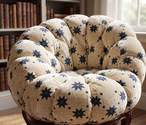 Tela de Tapicería Estampada con Estrellas Azules y Blancas de Alta Calidad por Metro, Textil Decorativo Contemporáneo para Muebles y Sillas - Product Image 2