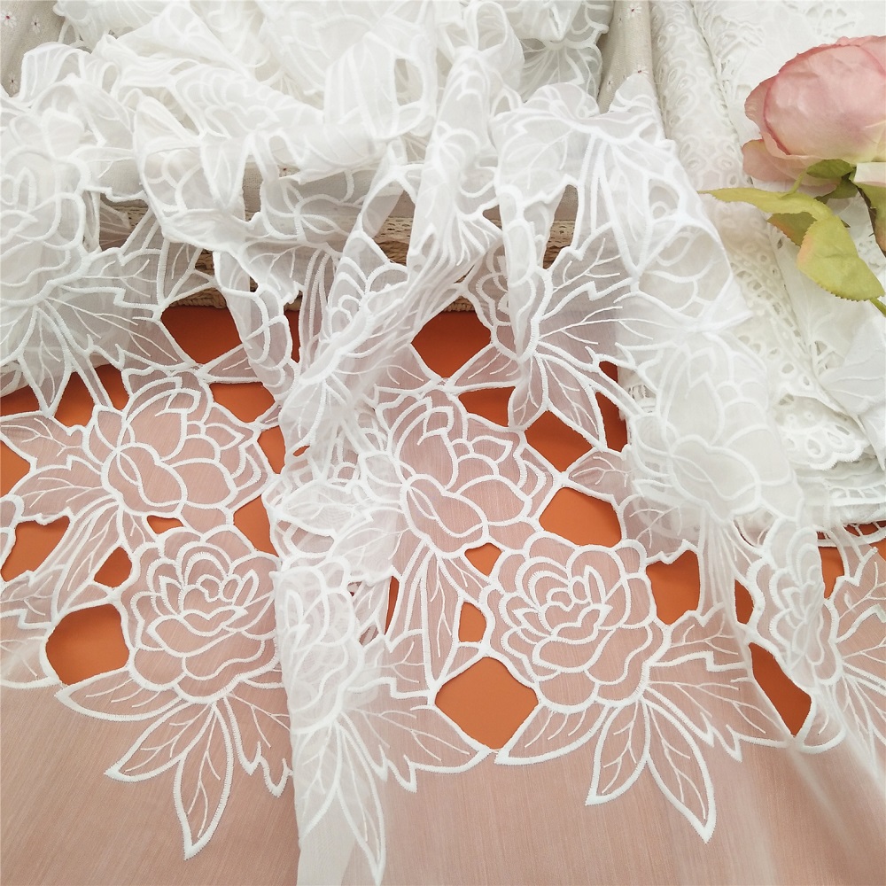 embroidery fabric cotton lace fabric swiss voile