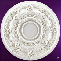 Kit de Rosace de Plafond en Gypse Moderne et Élégant, Moulage Personnalisé - Solution Complète en Plâtre Décoratif à Surface Lisse pour Villa, Hôtel, Hôpital