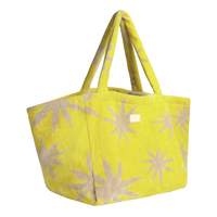 Bolsa de Playa de Gran Capacidad para Mujer, con Cierre Magnético, de Tela de Rizo, Bolsa de Mano de Tela de Toalla de Algodón para Mujer