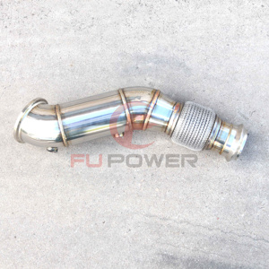 Nouveau Downpipe d'échappement poli miroir SS304 pour B46 <span class=keywords><strong>320i</strong></span> 330i 330ix 330e F22 F23 F32 F34 F36 G20 <span class=keywords><strong>G30</strong></span> - Product Image 5