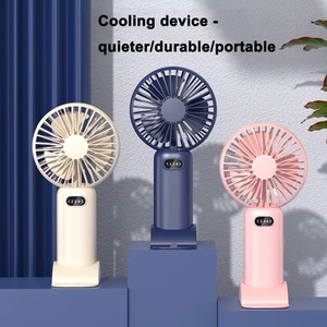 Mini ventilateurs portables rechargeables en gros, ventilateurs de table de bureau personnels, ventilateurs à main USB avec LED numériques, petit ventilateur avec batterie de 1200 mAh - Product Image 3