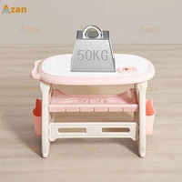 Ensemble de meubles ergonomiques en plastique coloré pour tout-petits et enfants de maternelle, table et chaise d'étude pour l'école et la chambre
