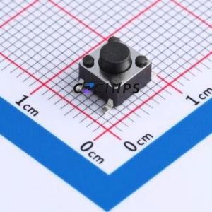 TS665TP 250gf 013 Tactile Switch SMD-4P,6x6mm Switch Single Pole Single Throw Round Button 2.5N Vertical Mount - Product Image 1