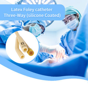 สายสวนปัสสาวะแบบฟอลีย์คุณภาพสูง ได้รับการรับรองมาตรฐาน CE ผลิตจากยางลาเท็กซ์ทางการแพทย์ แบบ 3 ทาง ขนาด 14Fr-26Fr พร้อมวาล์วยาง/พลาสติก - Product Image 3