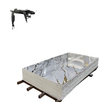 Panneaux muraux en PVC effet marbre, revêtement UV, imperméables, imitation marbre pour décoration murale intérieure