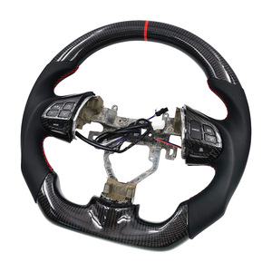 พวงมาลัยคาร์บอนไฟเบอร์แบบกำหนดเองสำหรับ Honda Civic Fit Accord Jade รุ่นที่ 10 สปอร์ตเรซซิ่ง พร้อมถุงลมนิรภัย หุ้มหนังรูระบายอากาศและหนังกลับ - Product Image 2