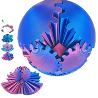Mainan Fidget Kubus Bola Putar Cetak 3D, Sempurna untuk Menghilangkan Stres, Bola Gear Deformasi, Mainan Meja, Bola Gear Printer 3D, Mainan Fidget