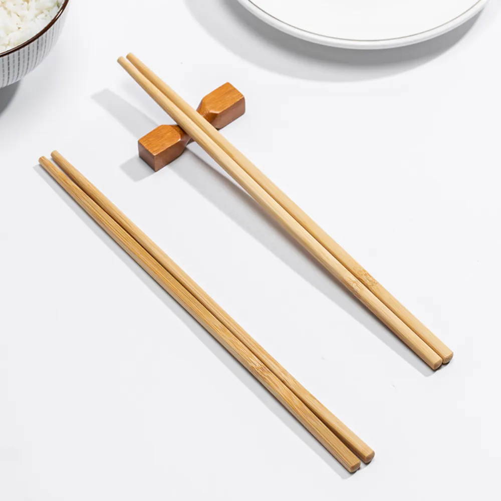 Natural Bamboo Chopstick Set Reusable Custom Logo Packaging Bamboo Reusable Chopstick