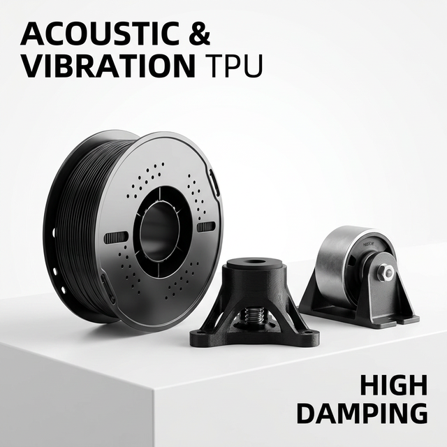 BIGGOLDEGG 1.75mm TPU 95A Filament 1kg High Vibration Damping +/-0.02mm High Density Acoustic Insulation 3D Material Audio