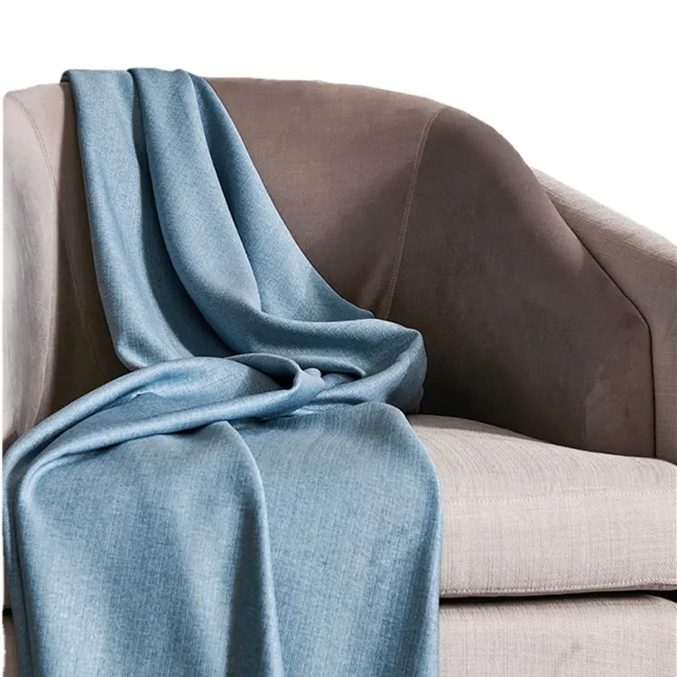 Cortina blackout em tecido jacquard com textura de tecido para sala de estar, cortina personalizada para hotel, novidade em alta qualidade