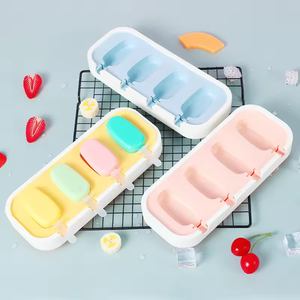 Forma de Sorvete Portátil e Segura em Silicone de Grau Alimentício, Capacidade de <span class=keywords><strong>500ml</strong></span>, Tampa para Picolé, Caixa DIY Reutilizável para Congelador - Product Image 1
