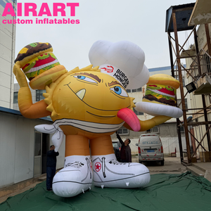 Mascotte géante gonflable de chef cuisinier avec logo personnalisé pour la promotion des aliments et des boissons - Product Image 5