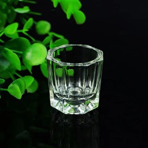 Bol de lavage en verre pour pinceaux et outils de nail art, dissolvant de vernis gel acrylique, coupelle à ongles en cristal - Product Image 2