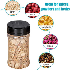 Şeffaf Baharat Şişesi Tuz Biberlikleri Plastik Barbekü Baharat Kavanozları Çeşni Kutusu Ev Mutfak Toz Saklama Kabı - Product Image 4