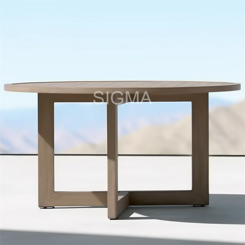 All Weather New Design Garden Furniture Set Patio Solid Teak Wooden Chair Sun Dining Round Rectangular Table 4 6 8 10 12 Person