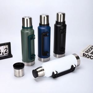 Thermos de grande capacité 1L 1.4L 1.9L en acier inoxydable à double paroi isolé sous vide pour les voyages et les sports - Product Image 3