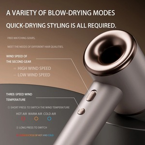 Nuevo Secador de Pelo de Alta Velocidad para el Hogar con Iones Negativos, Luz Indicadora de Tres Colores, Alta Potencia, Secado Rápido, Sin Aspas, Multifunción - Product Image 2