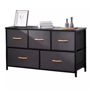 Cassettiera Personalizzata con 5 Cassetti in Tessuto Facili da Estrarre, Struttura in Metallo, Mobile Contenitore per Soggiorno - Product Image 6