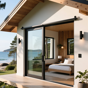 <span class=keywords><strong>Porte</strong></span> <span class=keywords><strong>coulissante</strong></span>, système de <span class=keywords><strong>porte</strong></span> en alliage d'aluminium à isolation thermique <span class=keywords><strong>intégrée</strong></span>, adapté aux appartements, aux immeubles de bureaux - Product Image 2