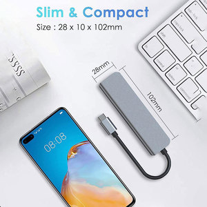 Di động <span class=keywords><strong>USB</strong></span> C HUB 5 trong 1 loại C Docking Station với 4K HD 3 <span class=keywords><strong>USB</strong></span>-A 100 wát giao hàng điện Multiport Adapter <span class=keywords><strong>USB</strong></span> 3.0 giao diện - Product Image 6