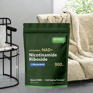 Cápsulas Liposomales de NAD+ Nicotinamida Ribósido al por Mayor, 80 Cápsulas, Antienvejecimiento, Belleza de la Piel, Quercetina, Resveratrol para Adultos - Product Image 3