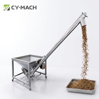 Convoyeur à vis personnalisable en acier inoxydable pour granulés, charbon de bois, haricots, poudre à lessiver, lait en poudre – Système de vis sans fin portable de petite taille