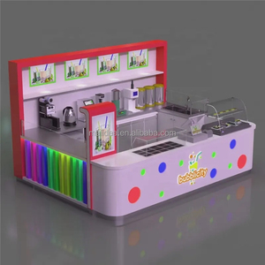 Colorful Bubble Tea Bar Counter Mall Milk Tea Shop <strong>Kiosk</strong> <strong>Juice</strong> Cabinet <strong>for</strong> Sale - Product Image 2