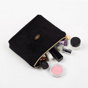 Factory Supplier Popular Trend <b>Black</b> Cotton Zipper Makeup <b>Bag</b> Custom Logo Printed <b>Canvas</b> Cosmetic Makeup <b>Bag</b> - Product Image 6