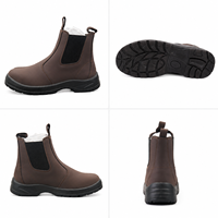 Bottes Chelsea en cuir Nubuck noir avec semelle intermédiaire, unisexes, à embout d'acier, confortables, anti-perforation, antistatiques, pour l'automne et l'industrie sidérurgique