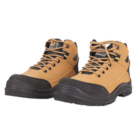 Chaussures de sécurité unisexes AOXIANG en cuir avec embout en acier, légères, anti-perforation, doublure en mesh, pour travaux en construction, toutes saisons