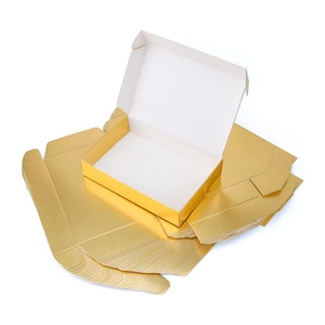 Wholesale High Quality Gold Paper Corrugated Cosmetics Shipping Packaging Gift Mailer Box With Custom Logo Paper Packaging Box - Product Image 2