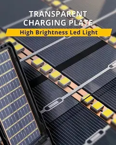 Kaliteli entegre temperli cam alüminyum uzaktan kumanda 100w 200w 300w 400w Ip69 çift taraflı güneş LED sokak lambası