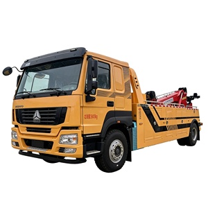 <span class=keywords><strong>Camion</strong></span> de dépannage lourd Howo V7 16T avec grue intégrée, 400 CV, avec deux treuils pour le sauvetage d'urgence et le dépannage routier - Product Image 1
