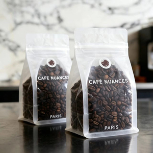 Bolsa de Embalaje para Granos de Café con Logotipo Personalizado, Mate, Resistente a la Humedad, con Cierre de Cremallera y Válvula Superior para Alimentos - Product Image 4