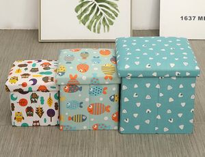 Repose-pieds pliable Ottoman Pouf Cube Repose-pieds Banc avec rangement - Product Image 5