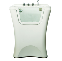 Bain tourbillon moderne autoportant pour chien, spa, baignoire laiteuse à l'ozone à bas prix, micro-massage à bulles avec égouttoir pour salle de bain