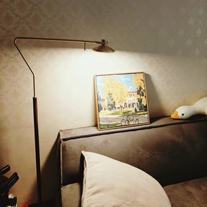 Floor Lamp Adjustable Height Led Light Source <b>Iron</b> Lampshade E26 Base Living Room Reading Lamp - Product Image 3