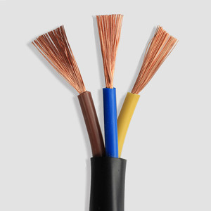 Câbles électriques OFC à 3 conducteurs en cuivre, isolation/gaine en PVC, basse tension 300V, 0,5-4mm, noirs, emballage de 100 mètres - Product Image 2