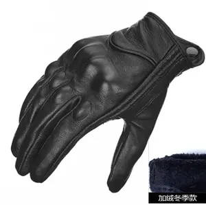 Guantes deportivos transpirables para motocicleta al aire libre tácticos de cuero genuino de alta calidad logotipo personalizado al por mayor - Product Image 5