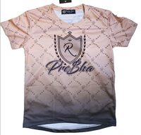 Kaus olahraga kustom kualitas tinggi pria, kaos balap malam dengan strip reflektif 100% poliester