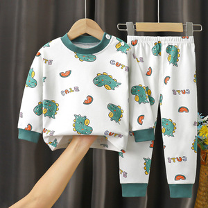 Pyjamas thermiques en coton respirant pour garçons et filles, motifs animaux, pour 1 à 6 <span class=keywords><strong>ans</strong></span>, automne-hiver, chaleur garantie - Product Image 2