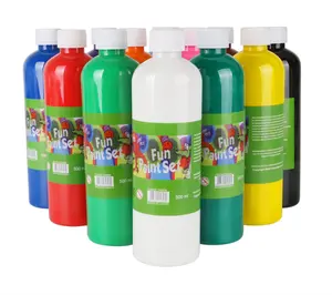 500 Ml Menuangkan Acrylic Menggambar Cat Di Botol Hand-Painted Pakaian Outdoor Wall Cat Cat Akrilik untuk Seni dan Kerajinan