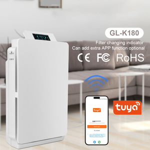 Oem ODM tuya Wifi App xách tay Hepa kích hoạt bộ lọc carbon Máy lọc không khí hộ gia đình thương mại khách sạn sử dụng điện đứng - Product Image 1