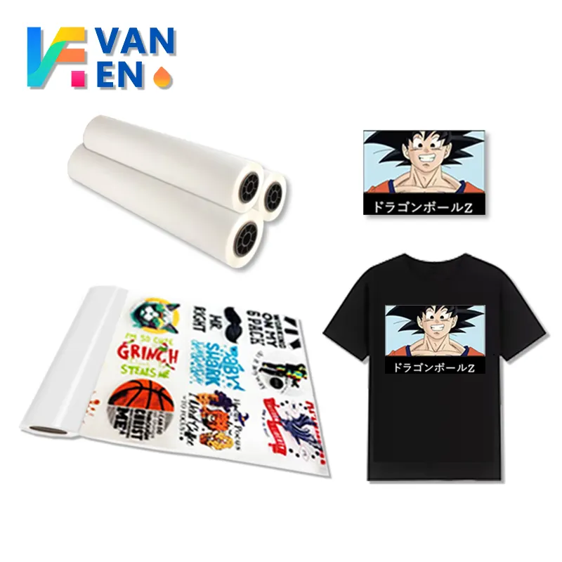 Customized 100 UV Dtf Transfer Paper Film PET Film Sheet for Heat Transfer T-shirt Bags Shoes Clothing