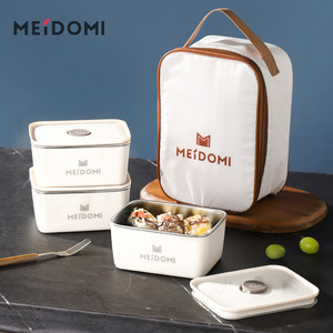 Meidomi Lunch Box Set Rectangle PP Lid Insulated Storage Container For Meal Prep Refrigerator Use - Product Image 3